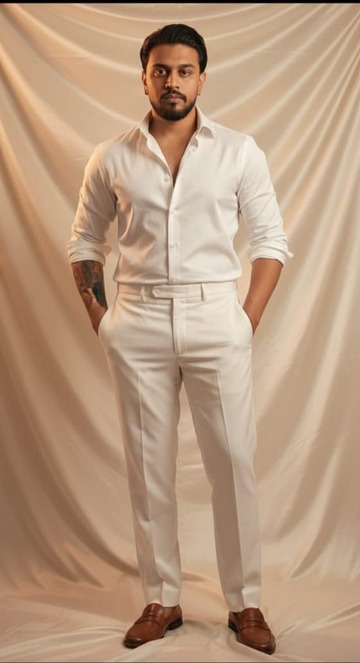 All white suit